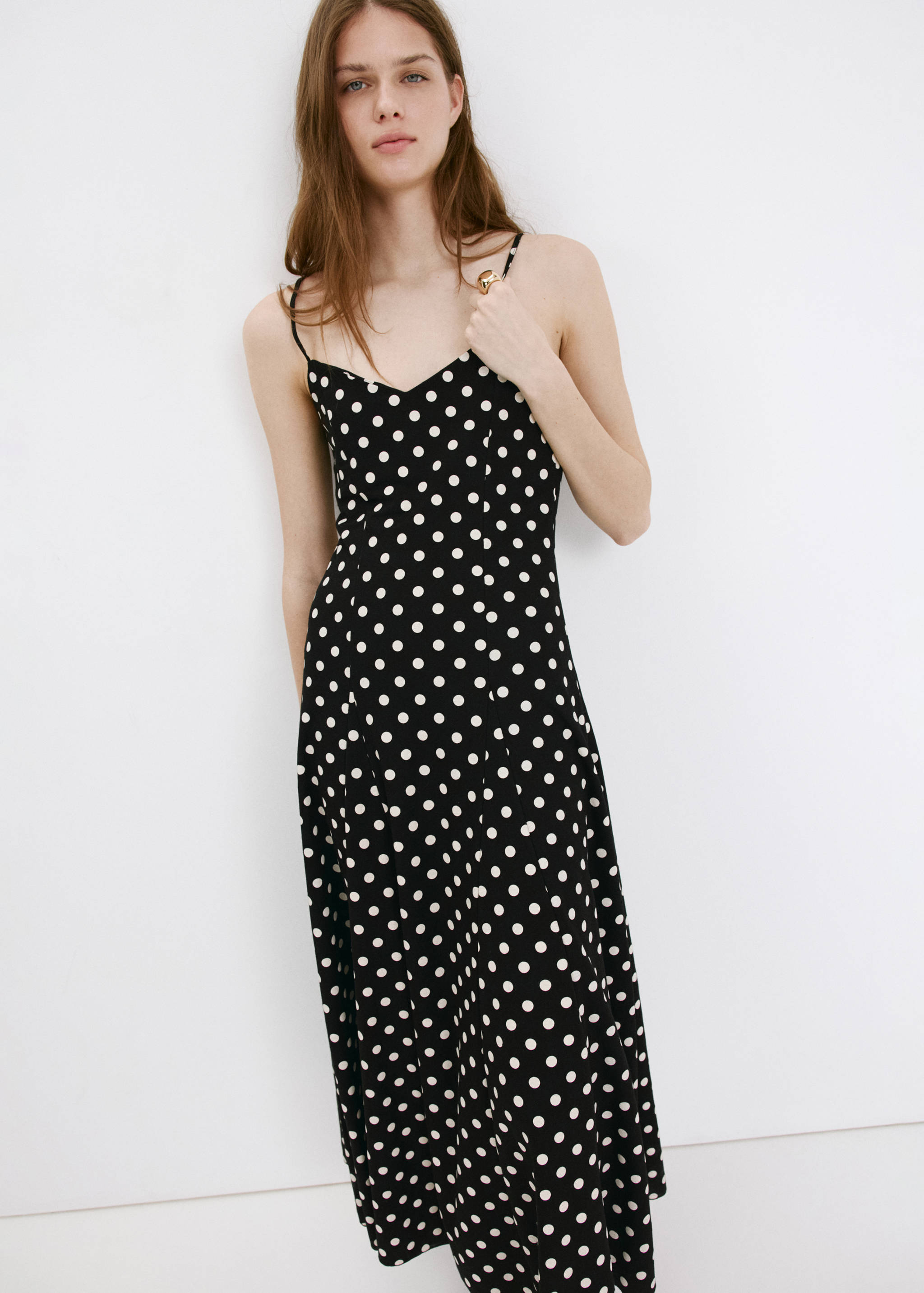 A-line dress with godets - Medium plane