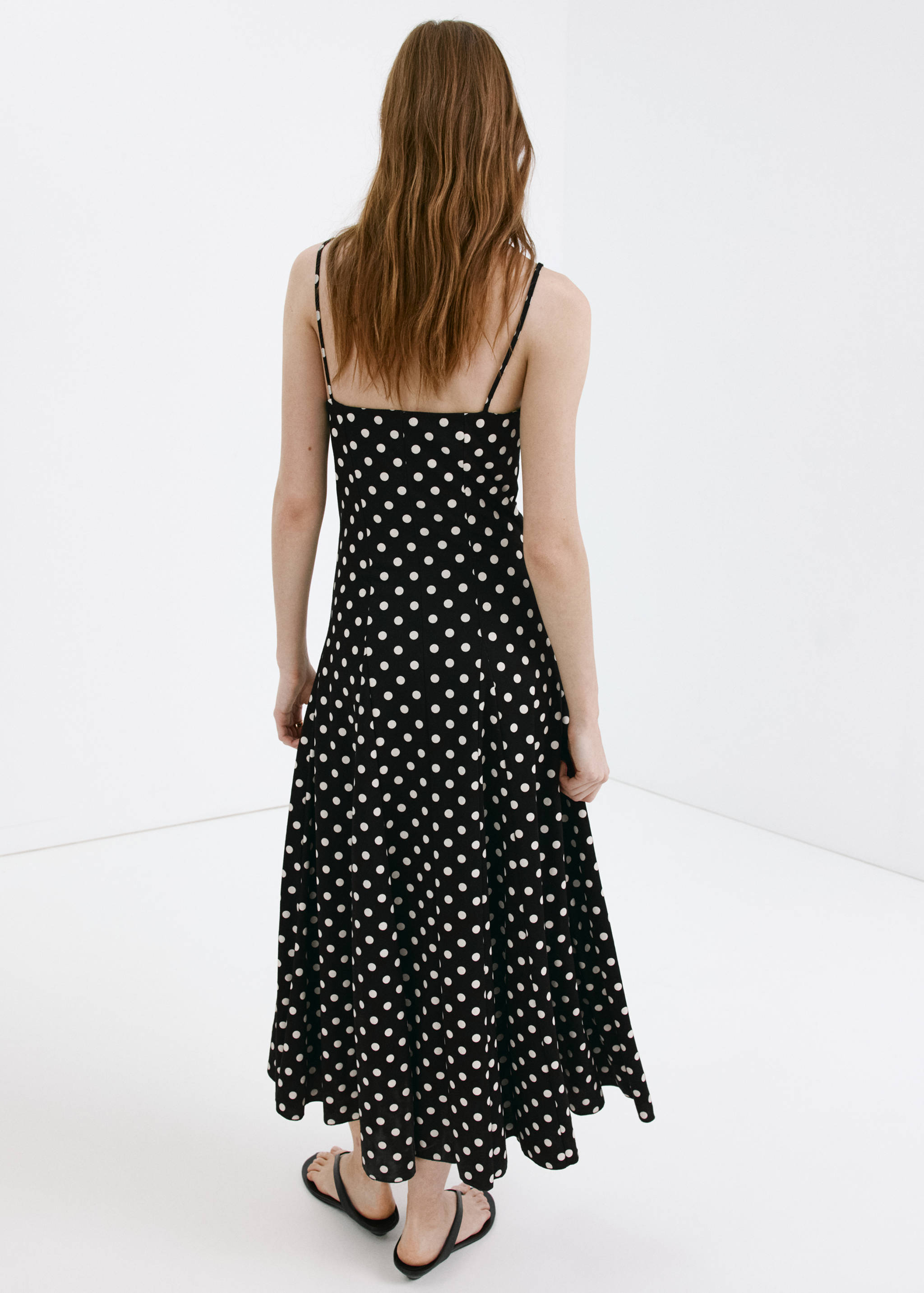 A-line dress with godets - Reverse of the article