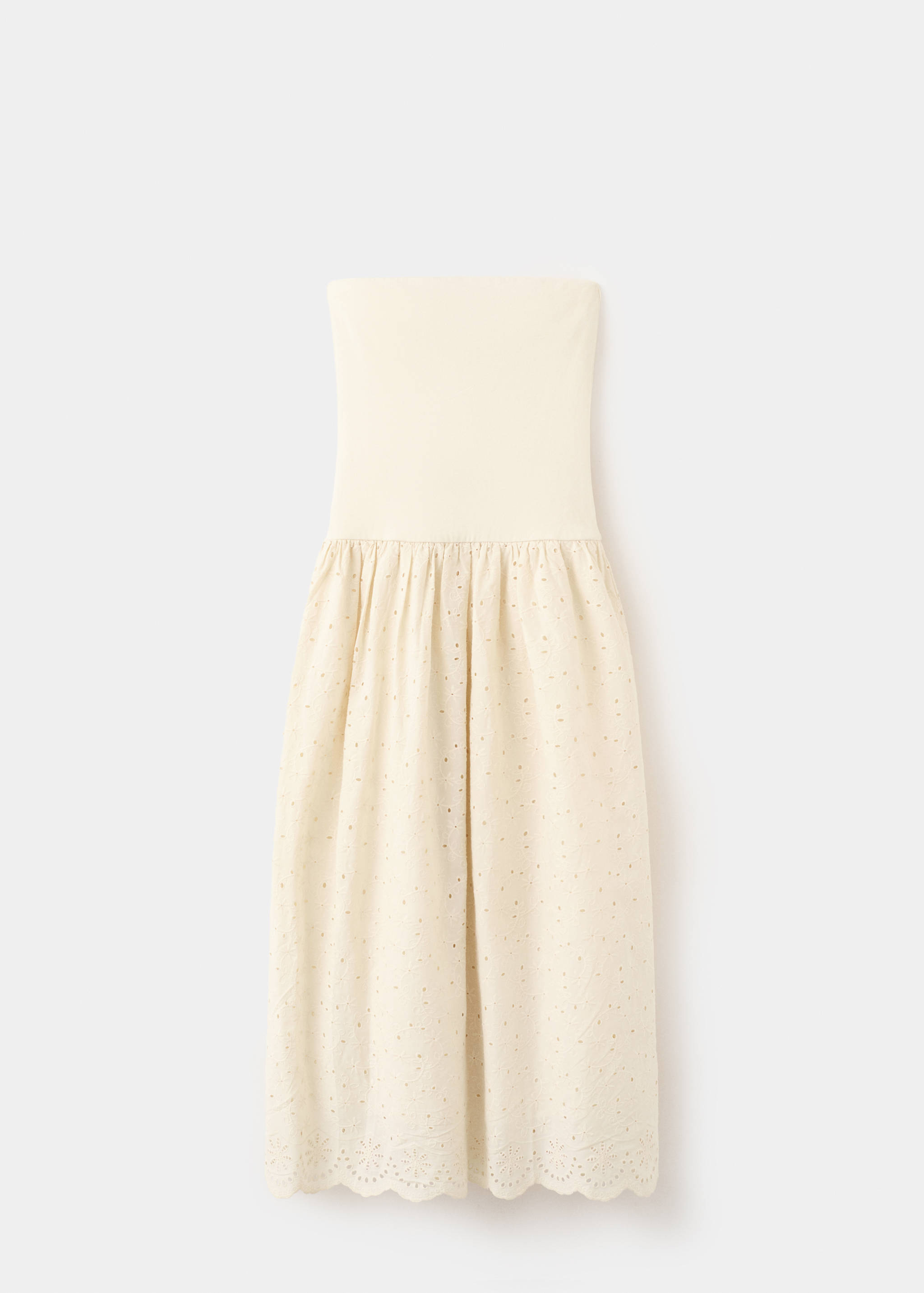 Vestido palabra de honor bordados calados - Artículo sin modelo