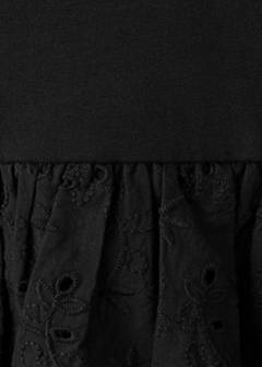 Strapless dress with broderie anglaise embroidery — Black 6