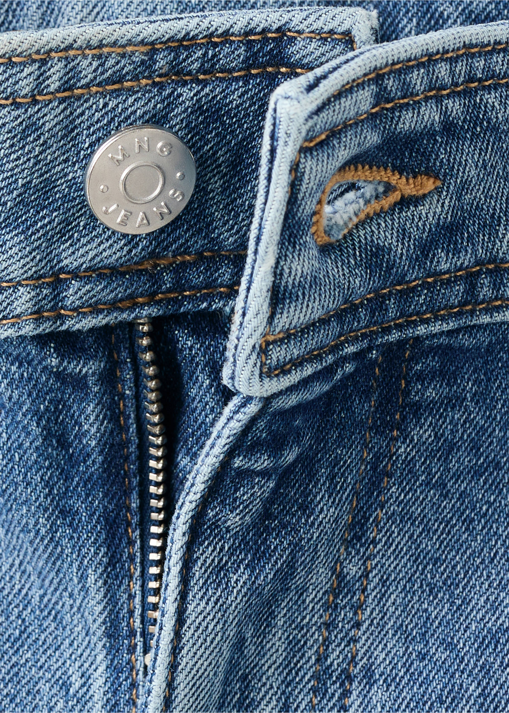 Catherin culotte high-rise jeans - Details of the article 8, Medium Blue. Ref: 37081381-00.
