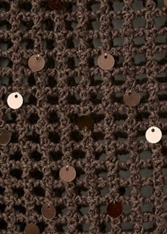 Sequin crochet sweater — Chocolate 7
