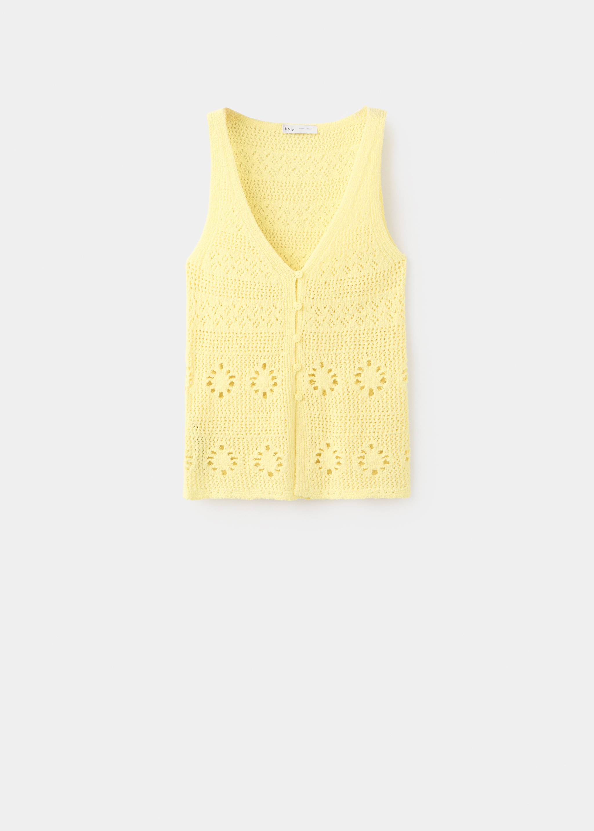 Crochet buttoned gilet - Article without model
