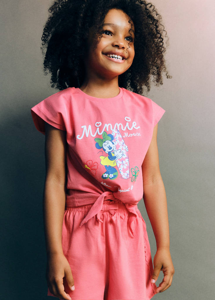 Minnie Mouse T-shirt — Coral Red