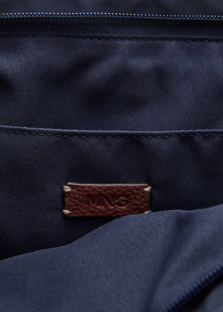 Shopper bag with buckle details — Navy