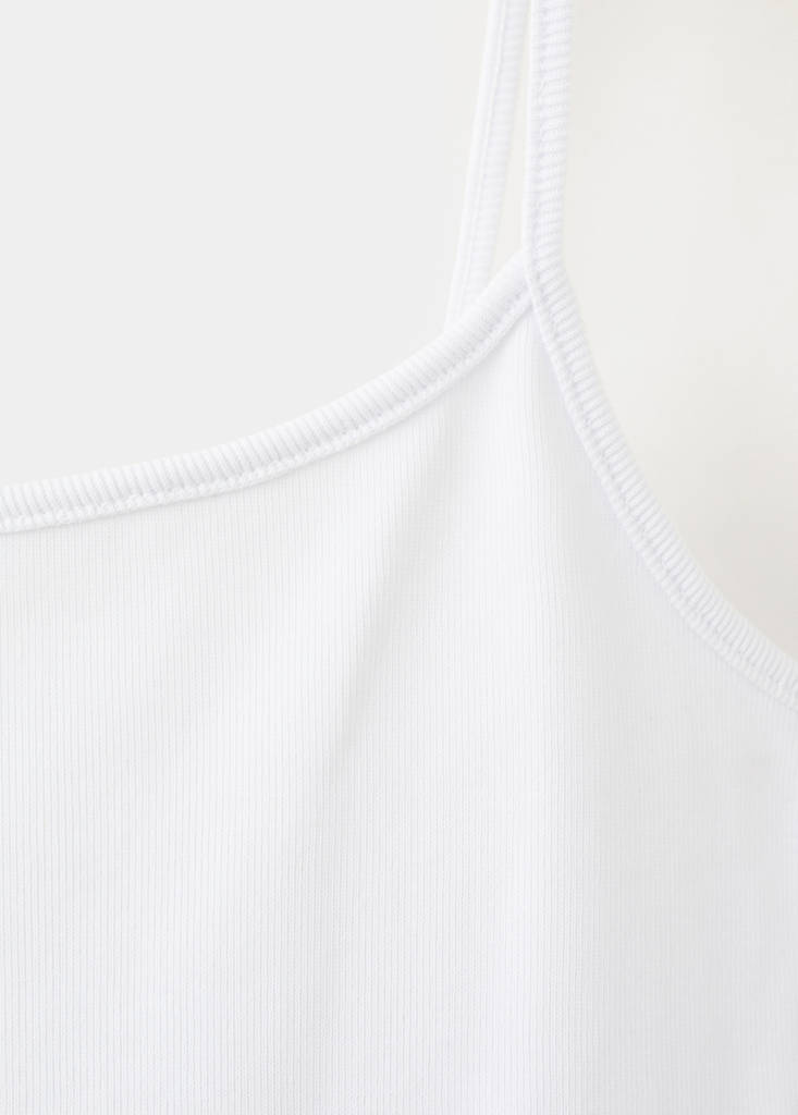 Short cutwork dress — White