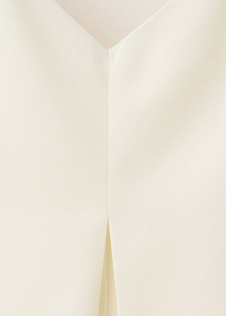 Straight-leg jumpsuit with open back — Ecru
