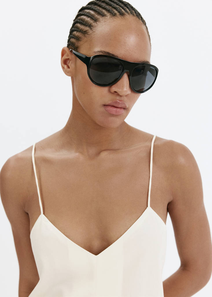 Straight-leg jumpsuit with open back — Ecru