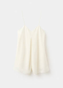 Straight-leg jumpsuit with open back — Ecru 5