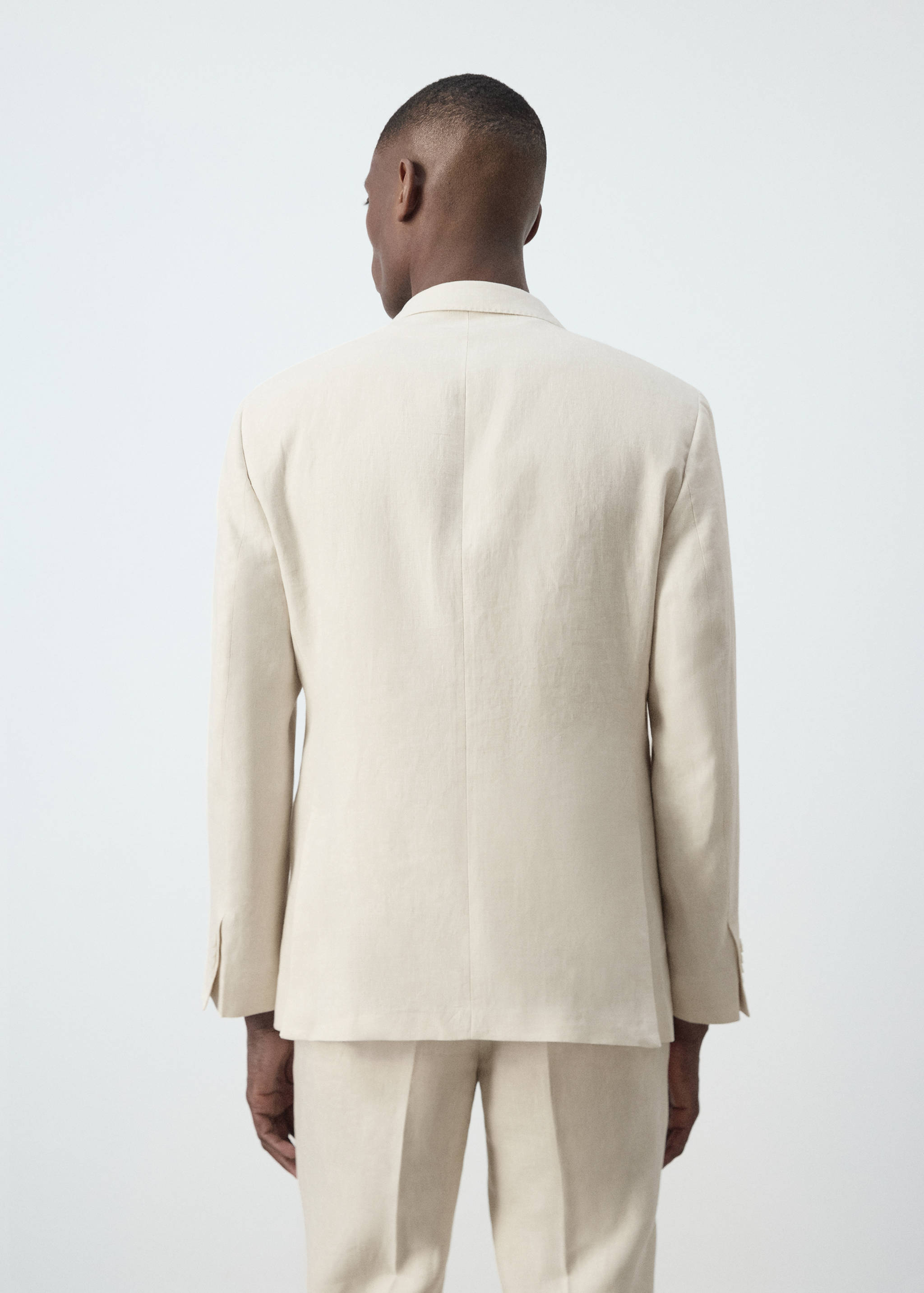 Amalfi 100% linen slim-fit suit jacket - Reverse of the article