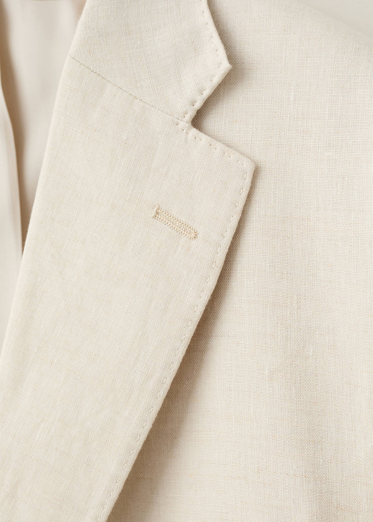 Amalfi 100% linen slim-fit suit jacket — Ecru