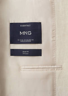 Amalfi 100% linen slim-fit suit jacket — Ecru 12
