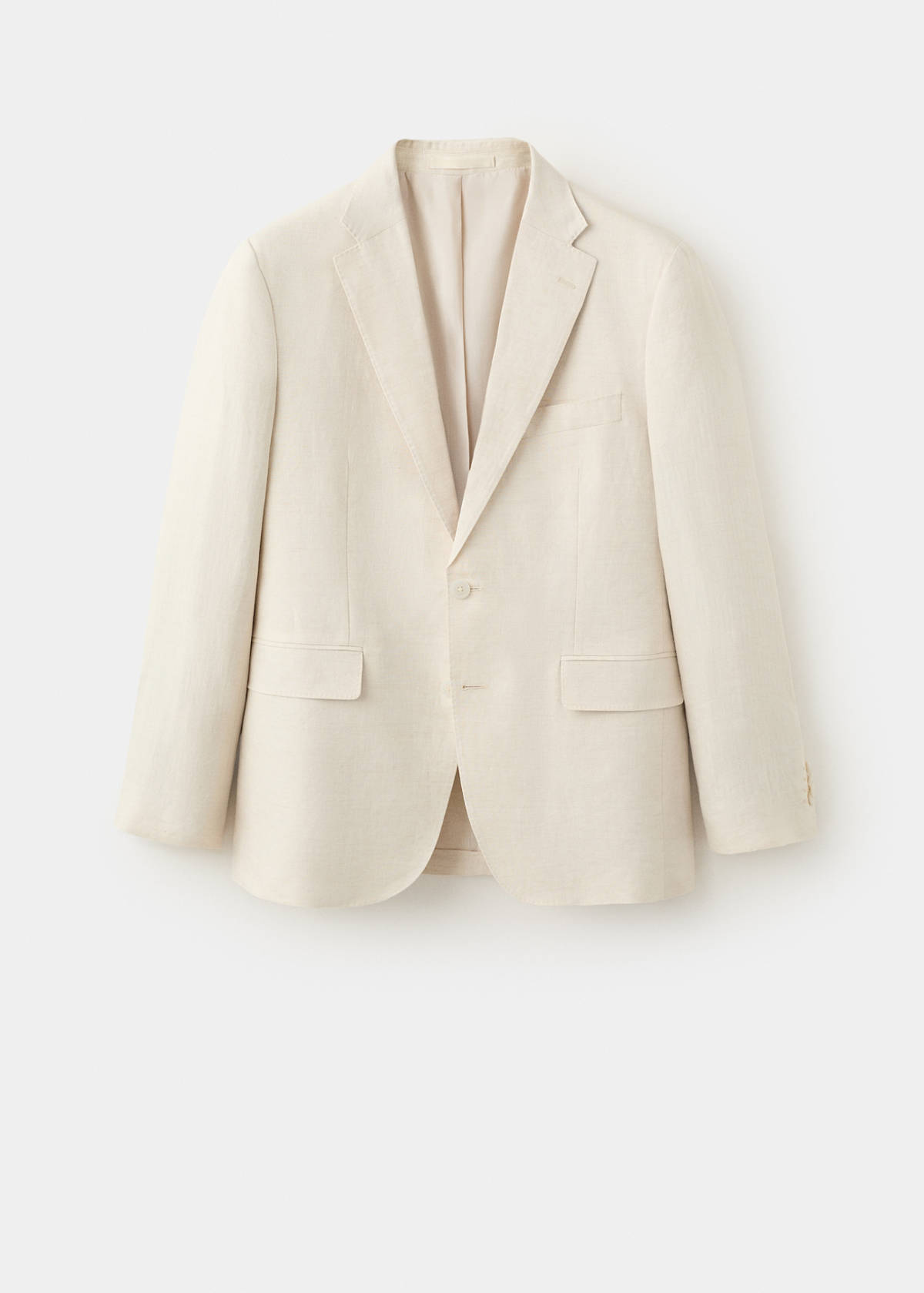 Amalfi 100% linen slim-fit suit jacket — Ecru