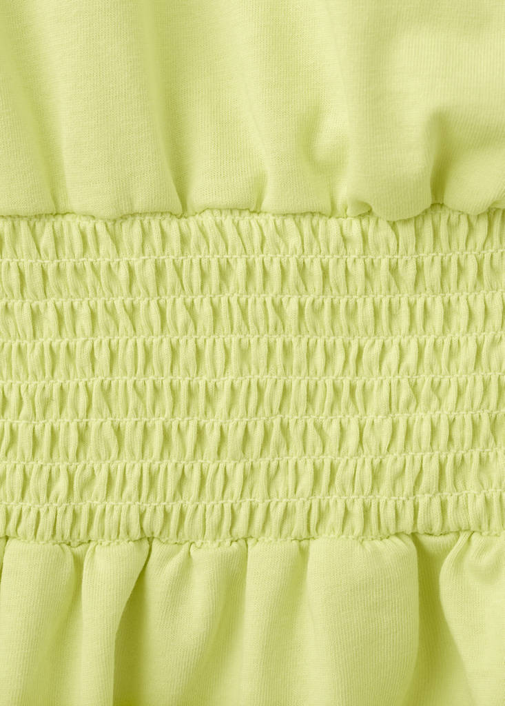 Ruched bardot dress — Lime