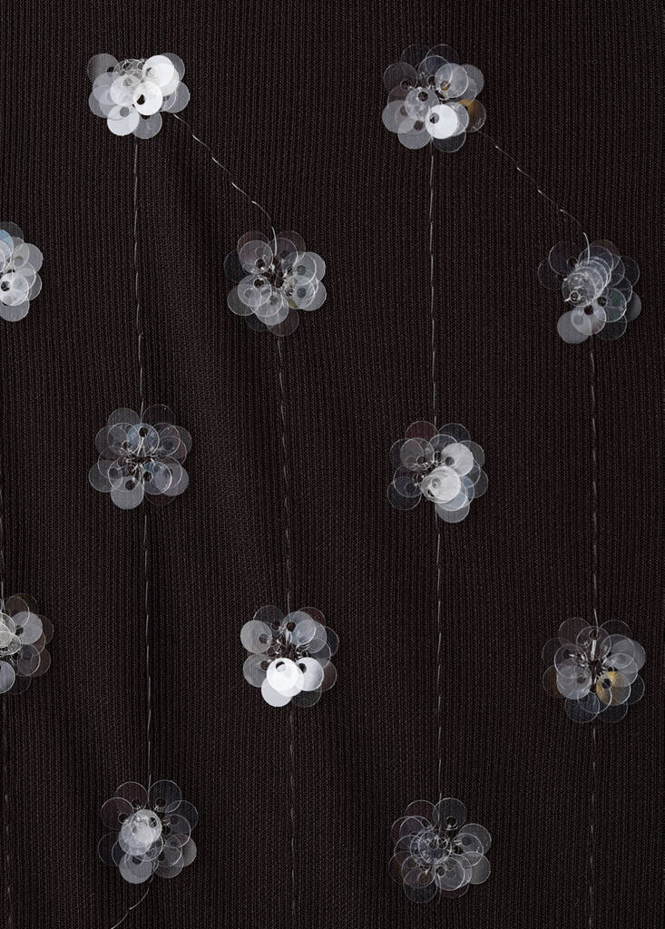 Straight-leg trousers with sequins — Chocolate