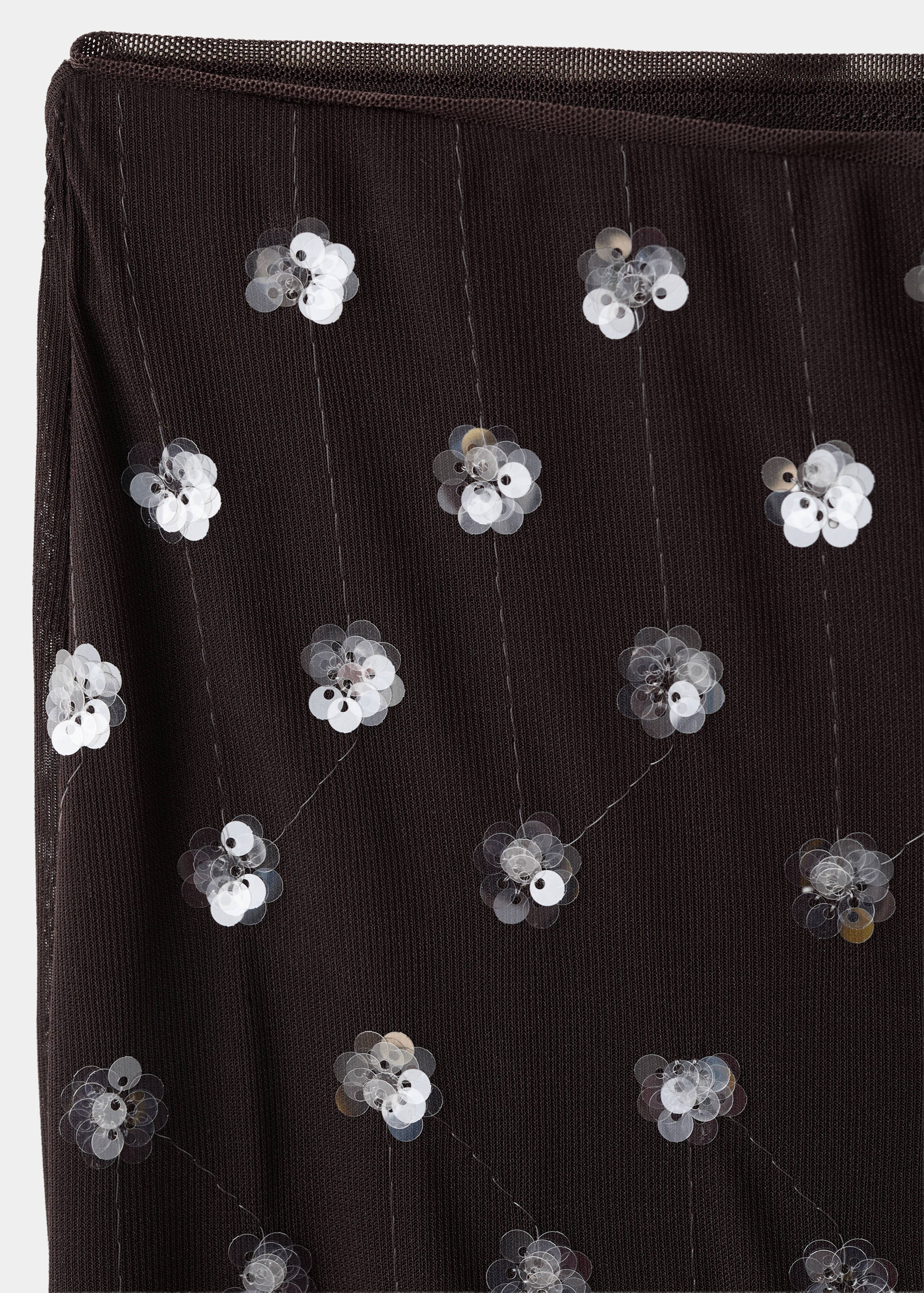 Straight-leg trousers with sequins - Details of the article 0