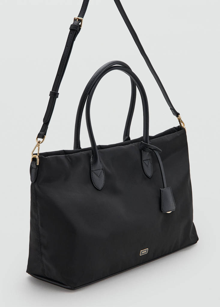 Shopper bag with double handle — Black