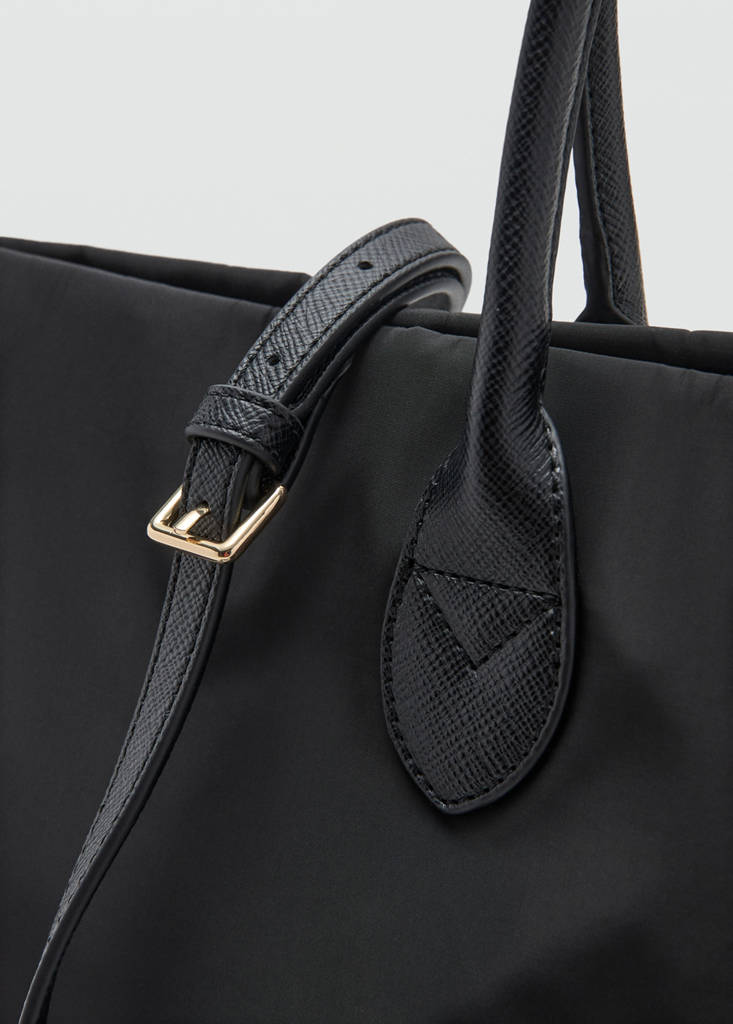 Shopper bag with double handle — Black