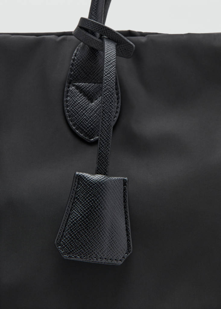 Shopper bag with double handle — Black