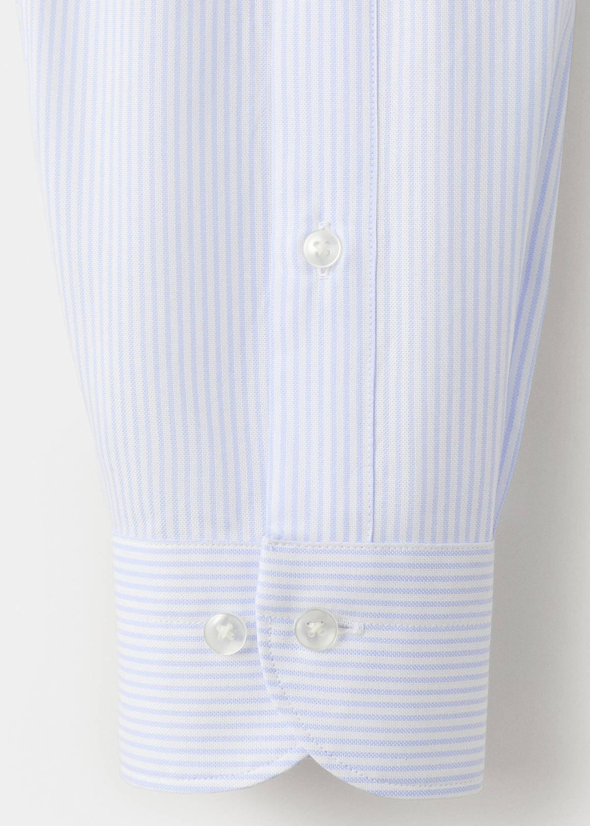 Slim fit 100% cotton striped formal shirt — Sky Blue