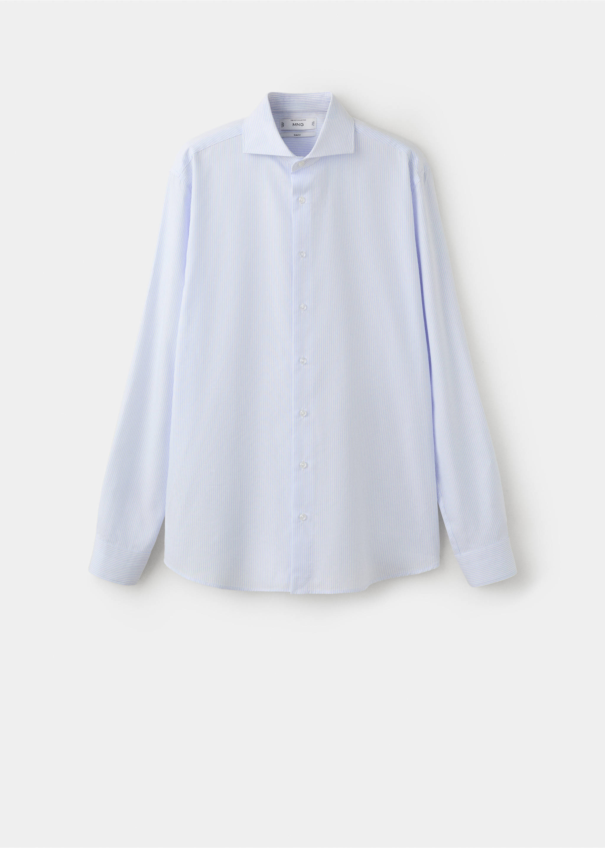 Chemise slim fit 100 % coton - Article sans modèle, Bleu ciel. Ref: 37081399-00.