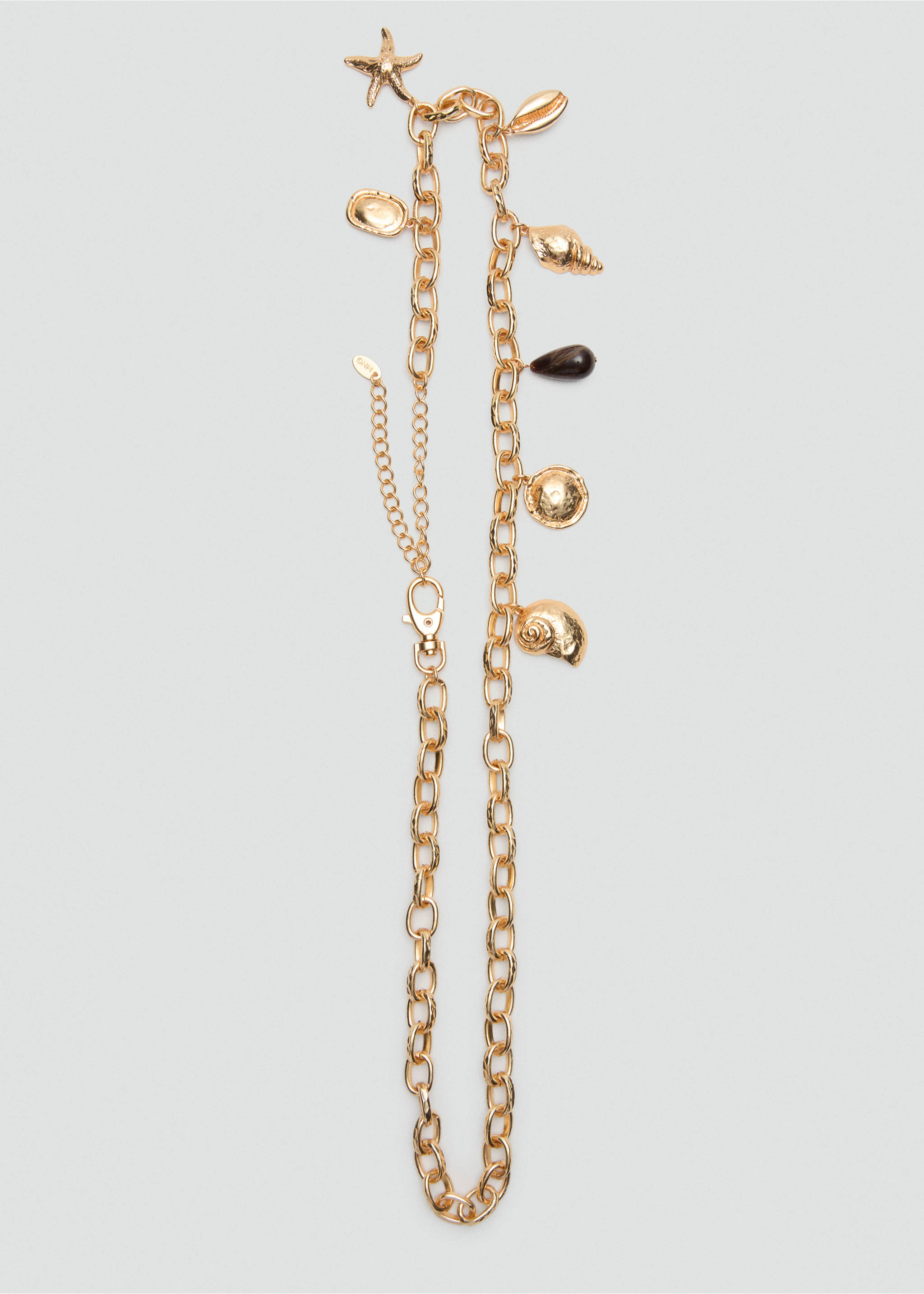Beaded chain belt - Details of the article 2, Gold. Ref: 37081400-00.