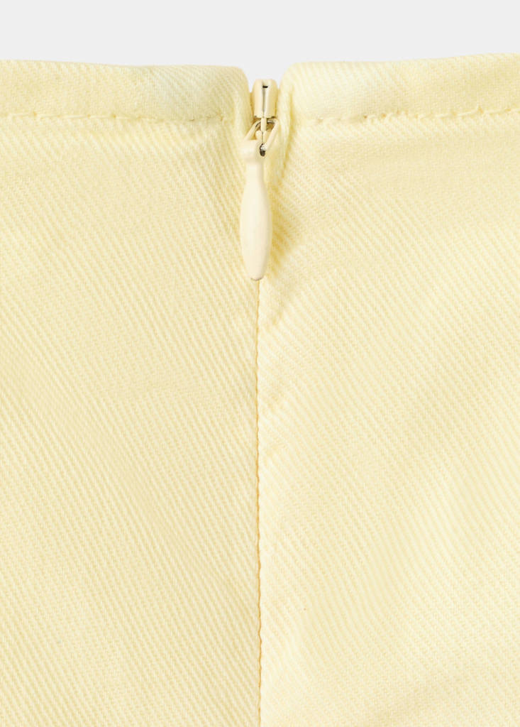 Strappy dress with tie detail — Pastel Yellow
