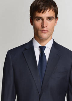 Turin suit jacket, 100% virgin wool, slim fit — Dark Navy 4