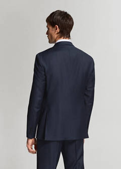 Turin suit jacket, 100% virgin wool, slim fit — Dark Navy 17