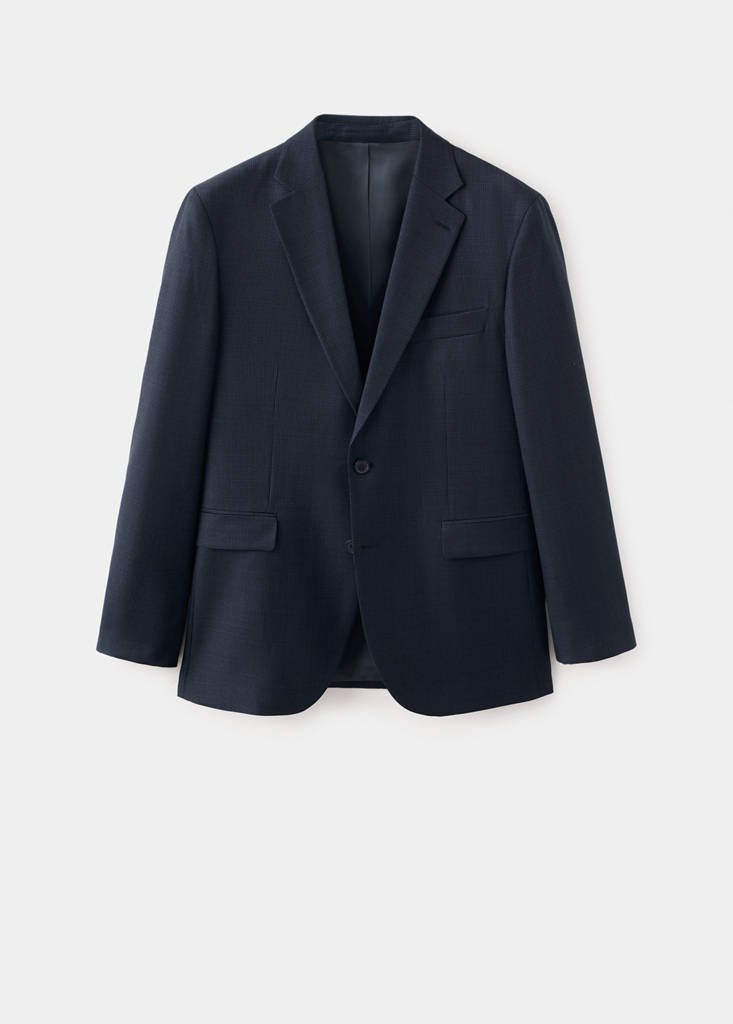 Turin 100% virgin wool suit jacket — Dark Navy