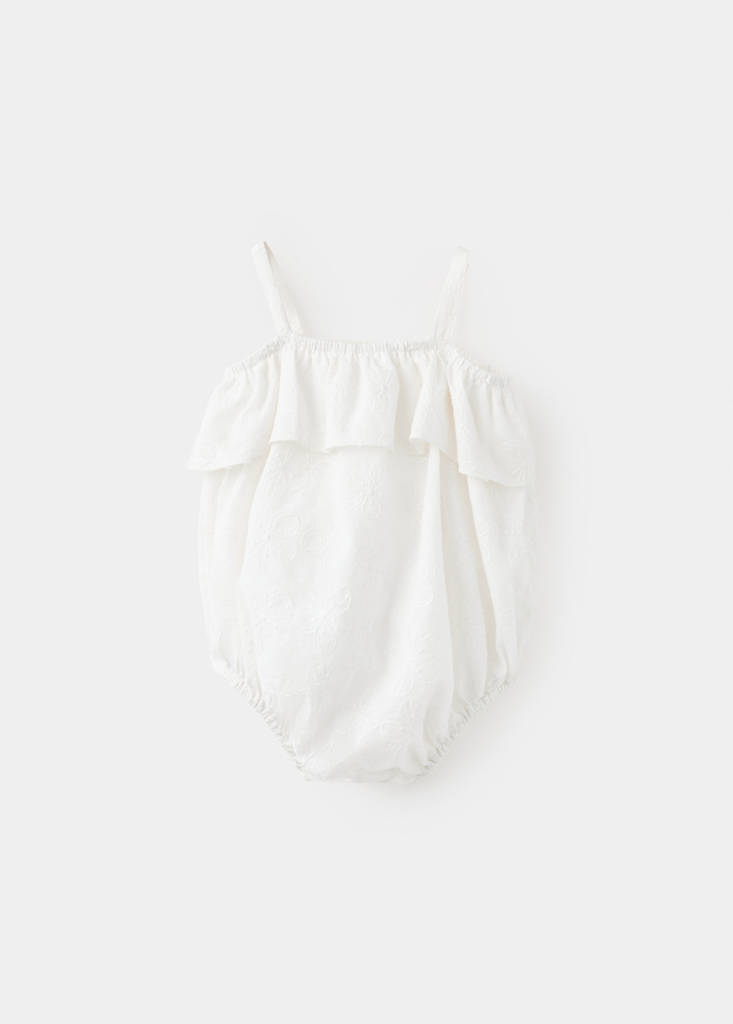 Embroidered details romper