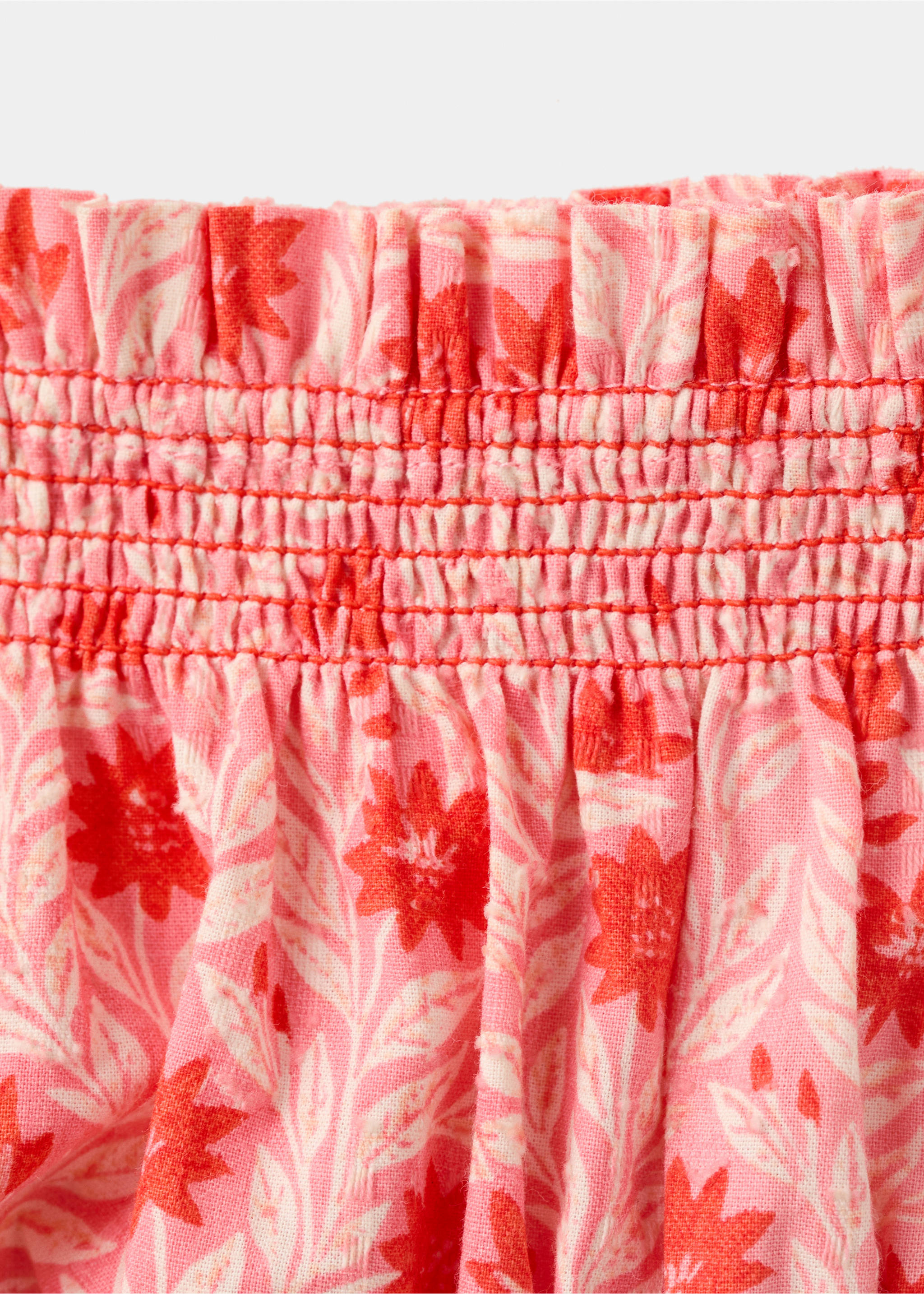 Cotton dress and romper with floral print - Details of the article 0, Pink. Ref: 37081407-00.
