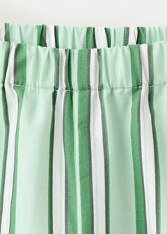 Striped trousers with flounces — Green 3