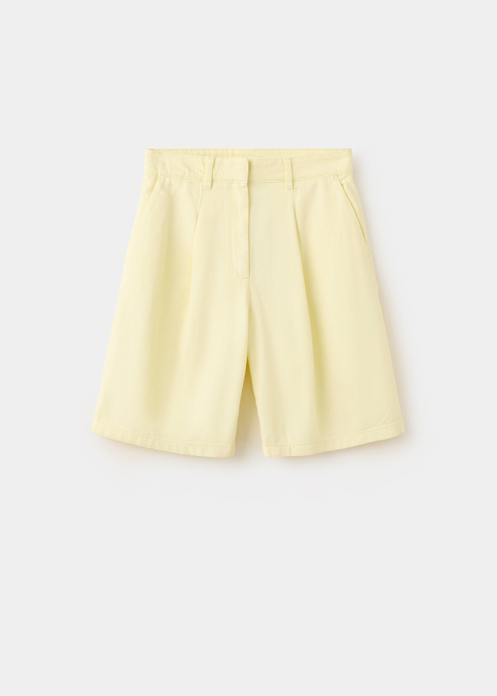 Straight Bermuda shorts with buckle detail - Article without model