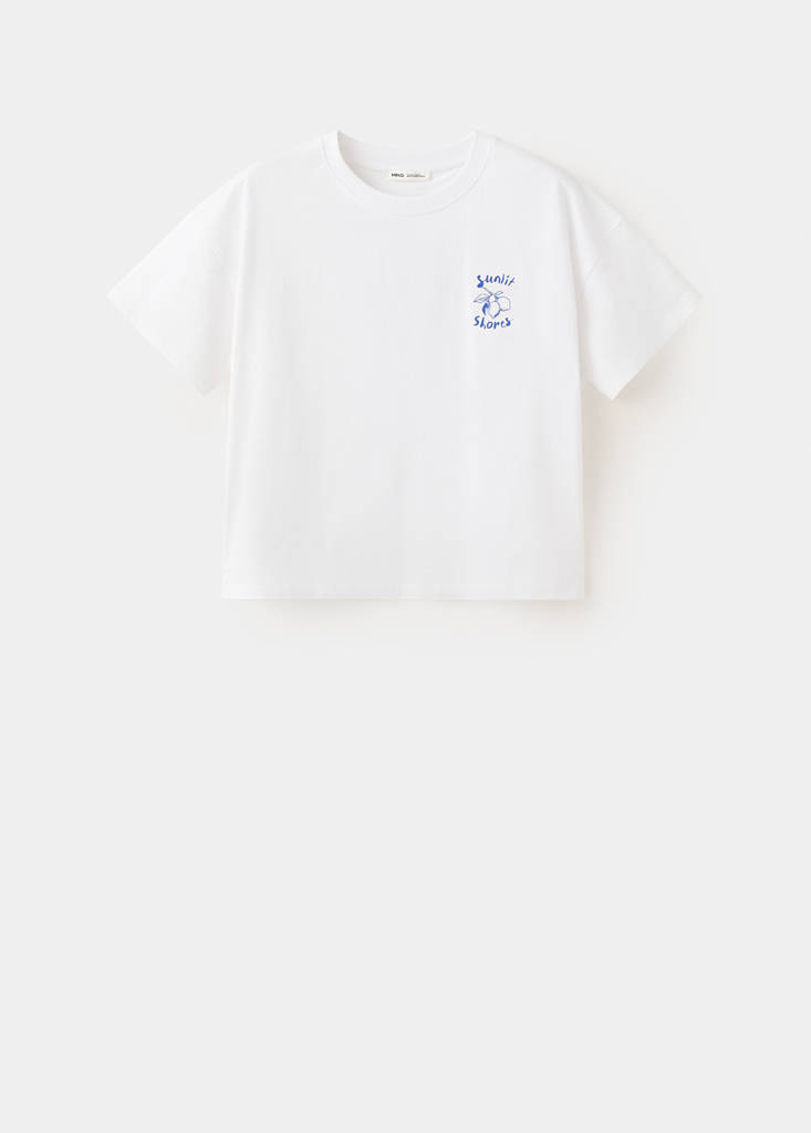 Printed cotton-blend t-shirt — Off White