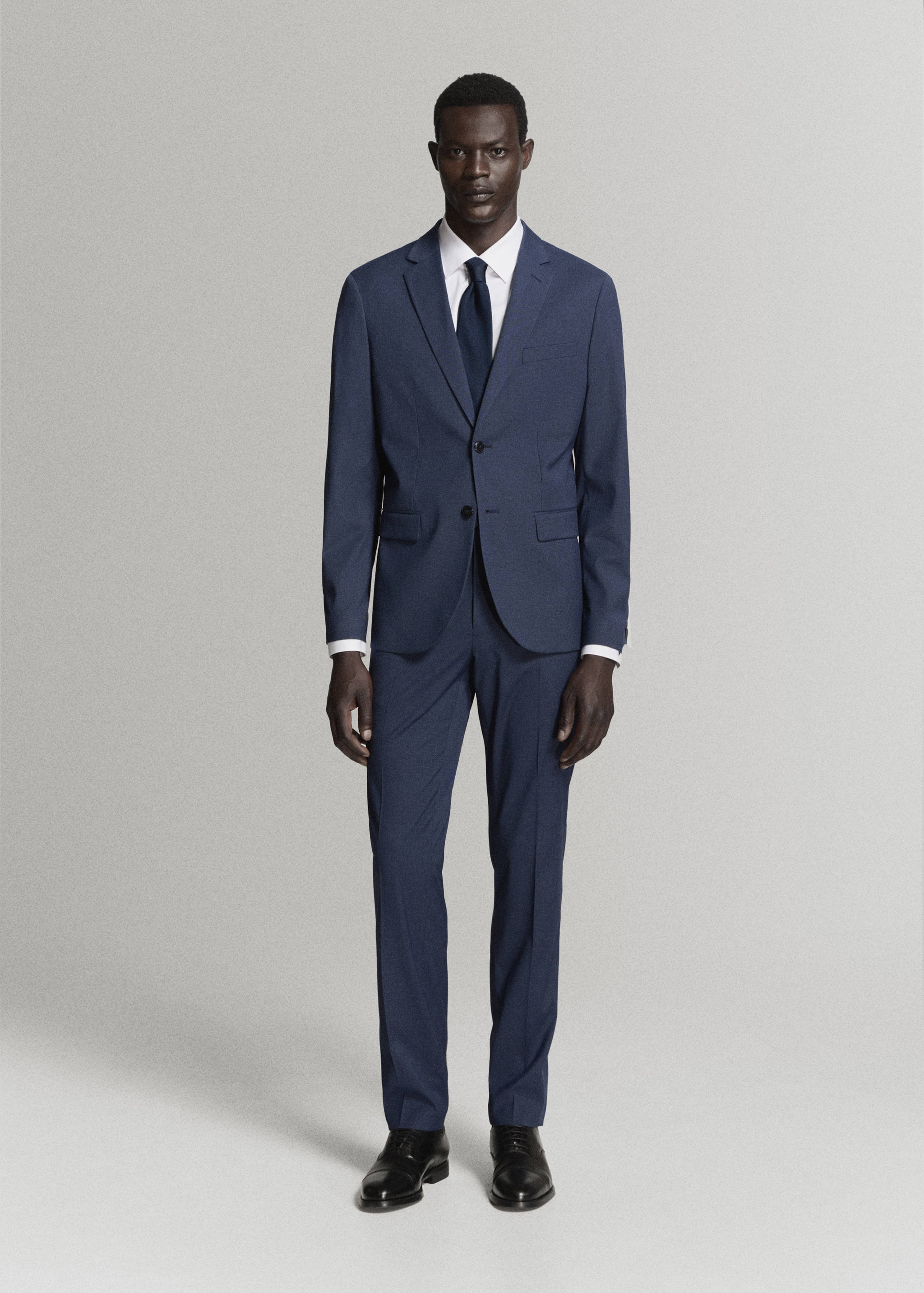 Stretch fabric super slim-fit suit trousers - General plane
