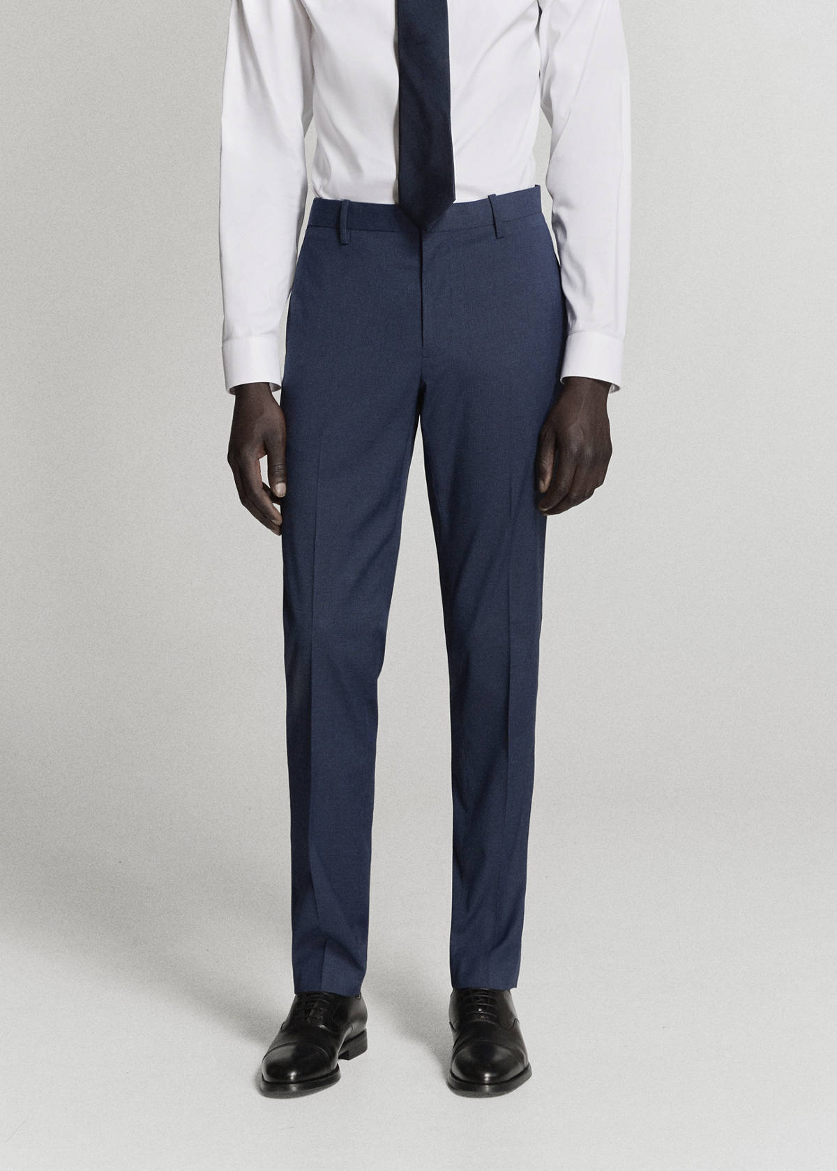 Stretch fabric super slim-fit suit trousers — Ink Blue