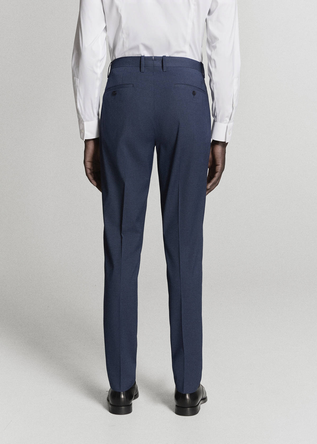 Stretch fabric super slim-fit suit trousers — Ink Blue