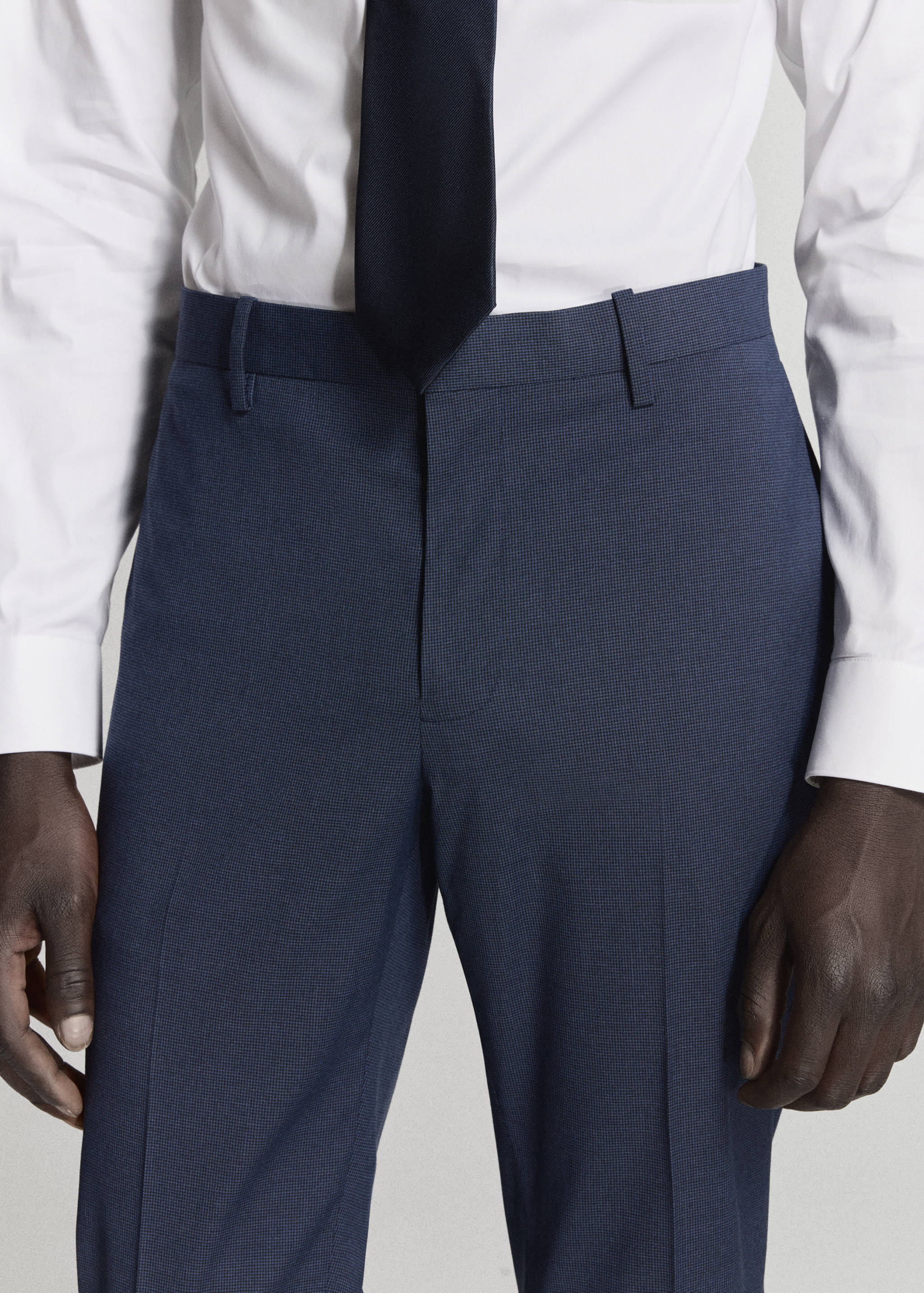 Stretch fabric super slim-fit suit trousers - Details of the article 3