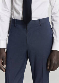 Stretch fabric super slim-fit suit trousers — Ink Blue 6