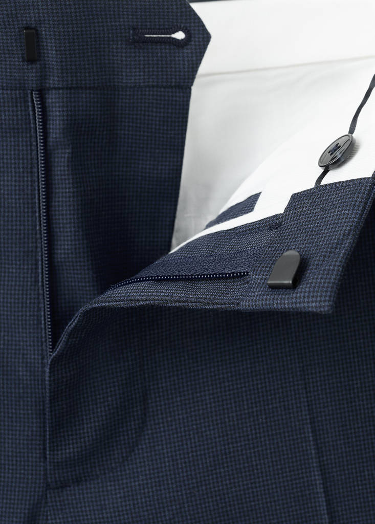 Stretch fabric super slim-fit suit trousers — Ink Blue
