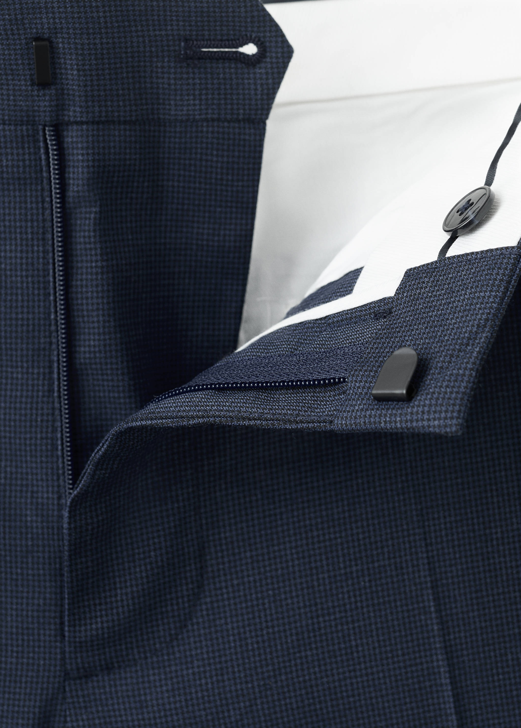 Stretch fabric super slim-fit suit trousers - Details of the article 0