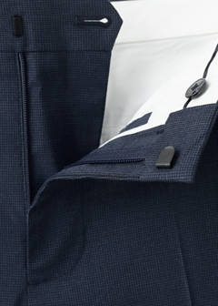 Stretch fabric super slim-fit suit trousers — Ink Blue 9