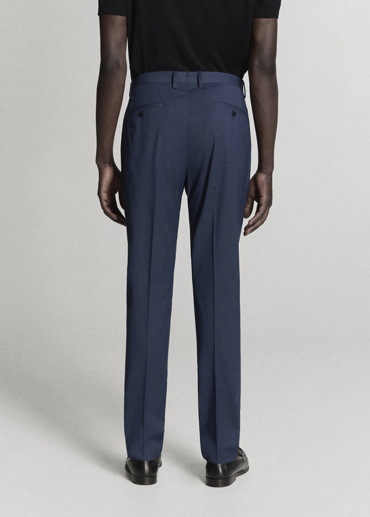 Stretch fabric super slim-fit suit trousers — Ink Blue