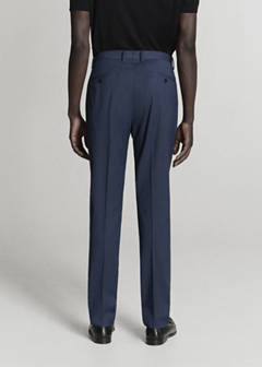 Stretch fabric super slim-fit suit trousers — Ink Blue 12
