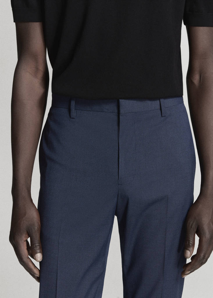 Stretch fabric super slim-fit suit trousers — Ink Blue