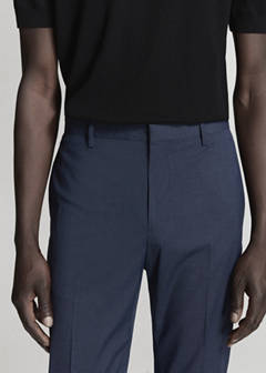 Stretch fabric super slim-fit suit trousers — Ink Blue 13