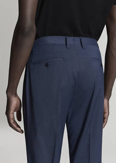 Stretch fabric super slim-fit suit trousers — Ink Blue 15