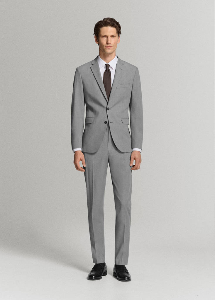 Super slim-fit suit jacket in stretch fabric — Grey