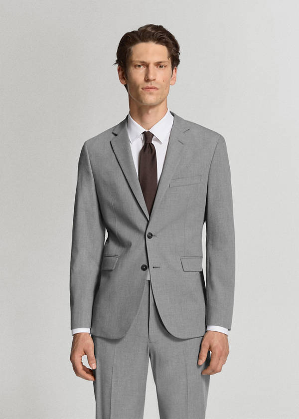 Super slim-fit suit jacket in stretch fabric — Grey